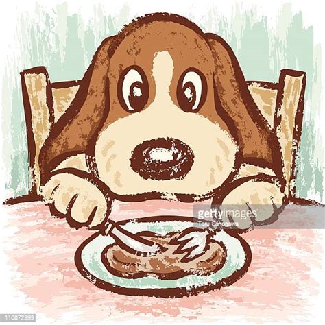 Dog Eating Meat Drawing Stock Fotos Und Bilder Getty Images