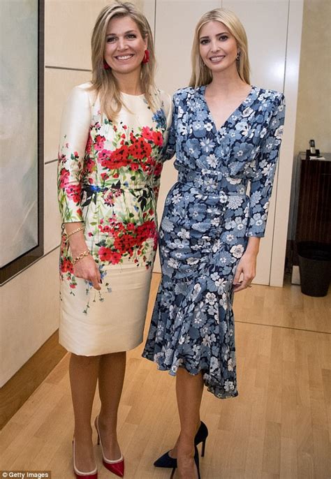 Ivanka Trump Poses With Queen Maxima Of The Netherlands Daily Mail Online