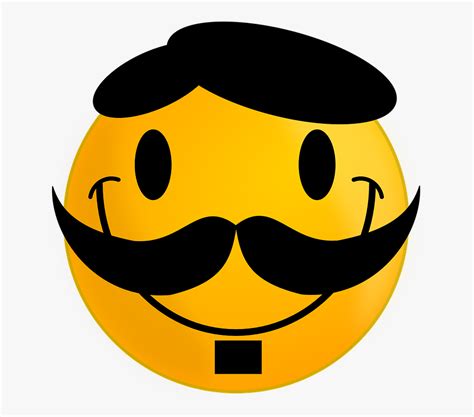 Cartoon Confused Face 11 Funny Emoji With Mustache Free