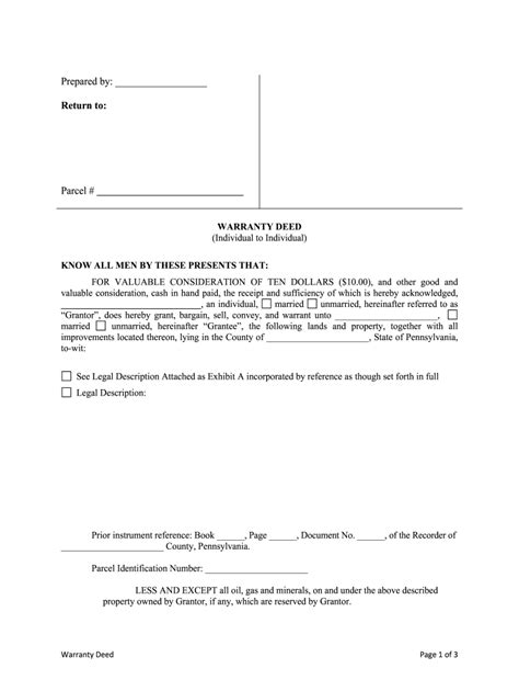 Warranty Deed Form Fill Online Printable Fillable Blank Pdffiller