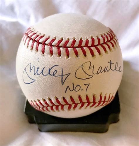 Lot Detail Mickey Mantle Signed And Inscribed No 7 Oal Baseball