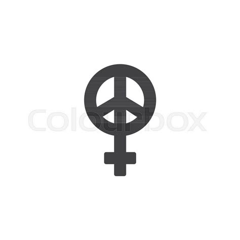 Female Peace Vector Icon Filled Flat Stock Vector Colourbox