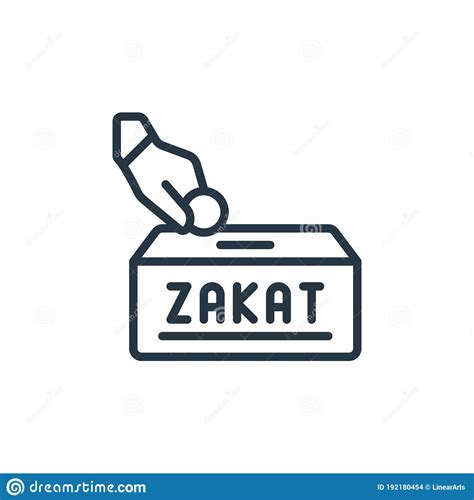 Zakat Icon Vector From Ramadan Concept. Thin Line Illustration Of Zakat ...