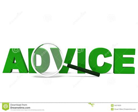 Advice Word Means Advising Advise Stock Illustration - Illustration of ...