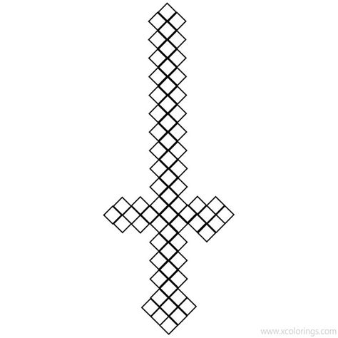 26 Best Ideas For Coloring Sword Minecraft Coloring Pages