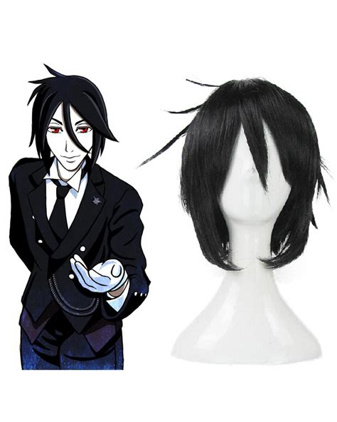Black Butler Sebastian Michaelis Cosplay Wig Size Adjustable Anime