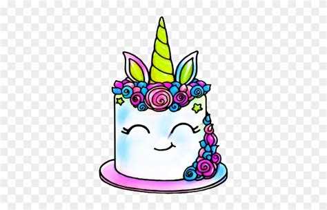 Kawaii slice of rainbow dessert. Unicorn Cakes: Draw So Cute Unicorn Cake