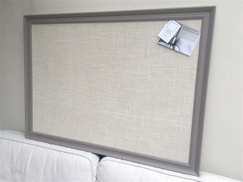 Giant Pin Board A Fabric Notice Board With Grey Frame Painted In
