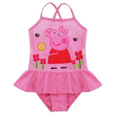 Girls Toddlers Peppa Pig Tutu Swimsuit Swimwear Bathing Suit Swimming