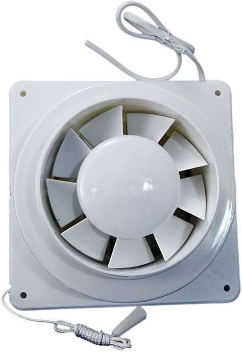 Quiet Bathroom Extractor Fan 4 100 Mm With Pull Cord Square Faced