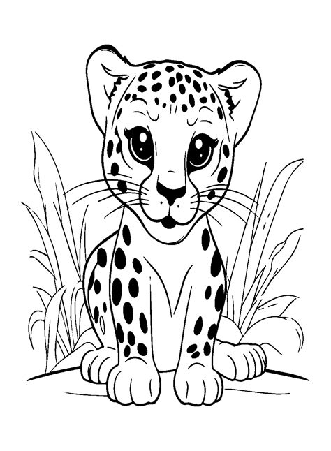 30 Free Printable Leopard Coloring Pages