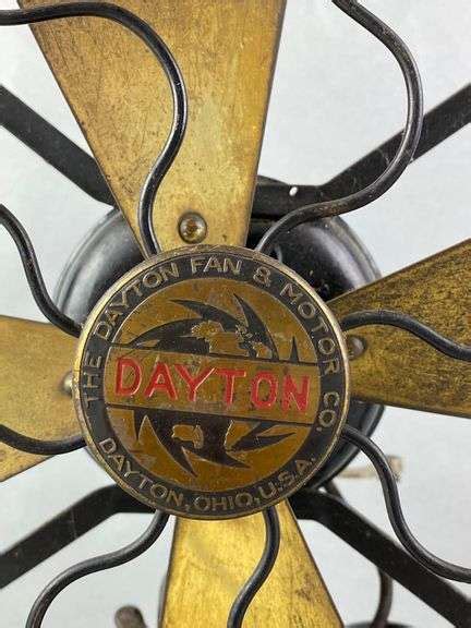 Dayton Oscillating Brass Blade Fan Matthew Bullock Auctioneers