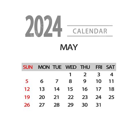 2024年5月日曆簡潔 2024 5月 行事曆向量圖案素材免費下載，png，eps和ai素材下載 Pngtree