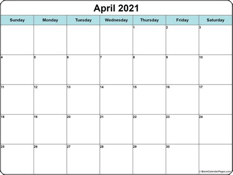 Plan your week and print free of charge. April 2021 calendar | free printable monthly calendars