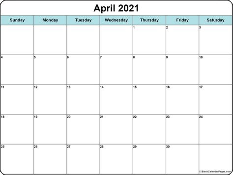 Free to download and print. April 2021 calendar | free printable monthly calendars