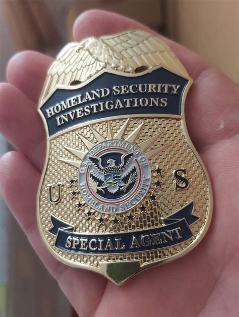 Special Agent Badge Homeland Security Federal Badge Etsy