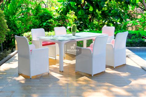Synthetic Rattan Furniture Chalta Dining Set Wisanka Modern Outdoor