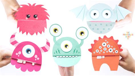 Printable Monster Puppets The Printables Fairy