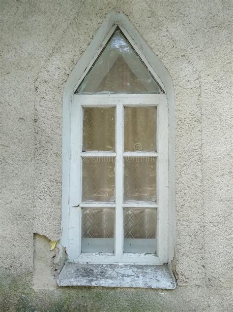 White Painted Vintage Stone House Windows Stock Photo Image Of Lead