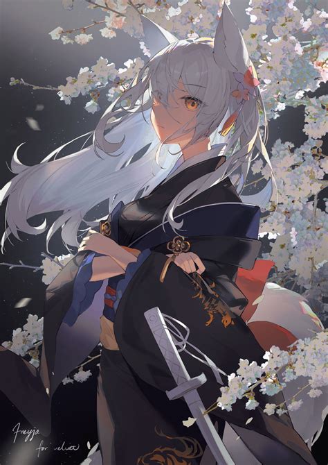 Umiki Animal Ears Kimono Sword Tail 1045852 Yandere