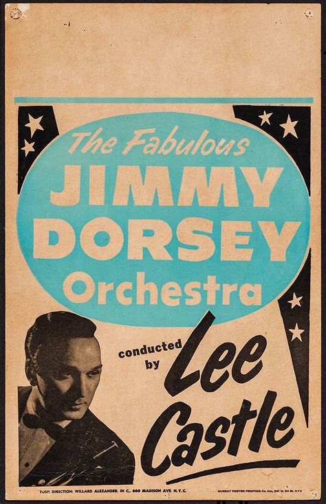 Lee Castle And The Jimmy Dorsey Orchestra Early 1950s Window Lot