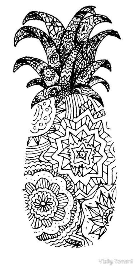 Pin By Lala Dewitt On Pineapple Coloring Pages Mandala Pineapple