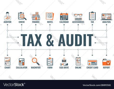Auditing Tax Accounting Banner Royalty Free Vector Image