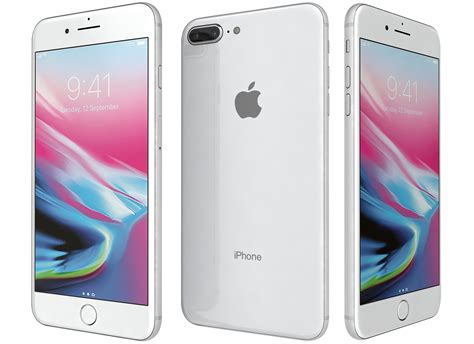 This apple iphone 8 plus 64gb gsm unlocked smartphone is certified refurbished. 3D model Apple iPhone 8 Plus Silver | CGTrader