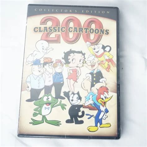 200 Classic Cartoons Dvd Collectors Edition Betty Boop Popeye Casper