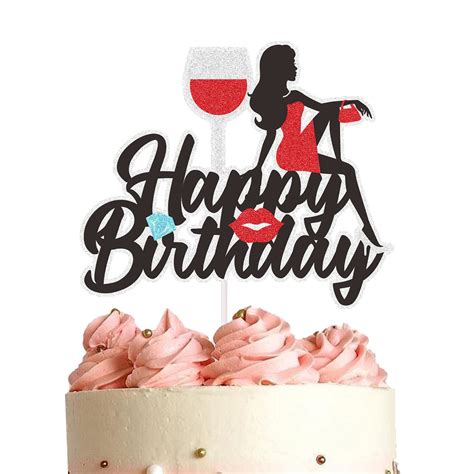 Buy Sitting Girl Silhouette Cake Topper Makeup High Heels Lady Cake Decorations Anniversary