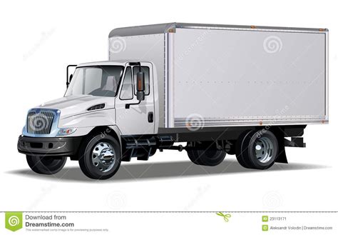 vector  detailed commercial truck stock image image