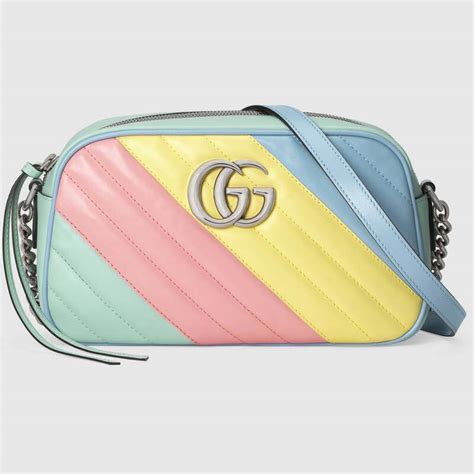 Gucci Gg Women Gg Marmont Small Shoulder Bag Diagonal Matelassé Lulux
