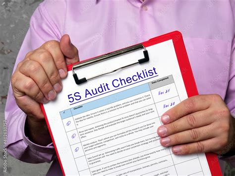 5s Audit Checklist Inscription On The Sheet Stock Photo Adobe Stock