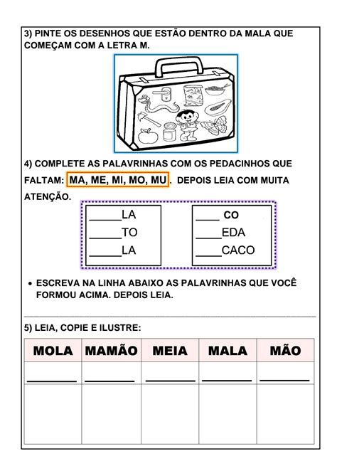 👍língua Portuguesa 1º Ano Atividade De Língua Portuguesa Para