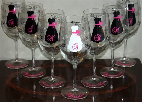 6 Personalized Bridesmaid Wine Glasses And By Sweetsoutherncompany