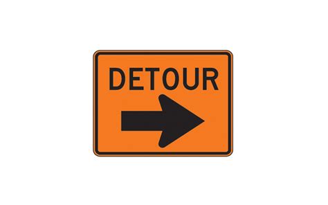 Detour Right Sign M4 9r Traffic Safety Supply Company