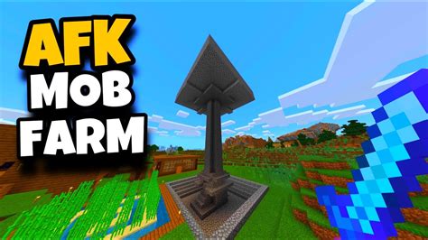 Minecraft How To Make A Working AFK Mob Farm Bedrock YouTube