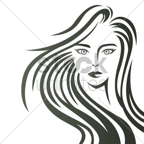 Flowing Hair Vector Free Download On Clipartmag