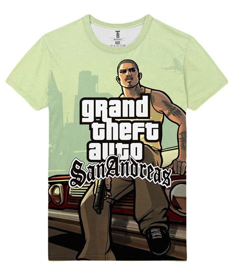 T Shirt Gta San Andreas Grand Theft Auto Character Carl Cj Johnson