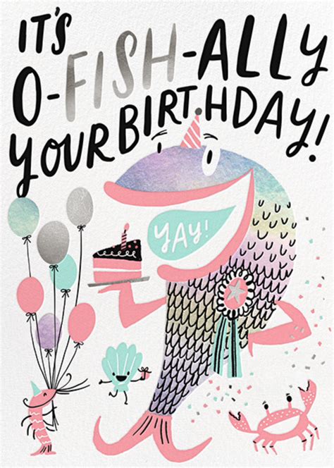 Oh Fish Birthday Card Send Online Instantly Track Opens