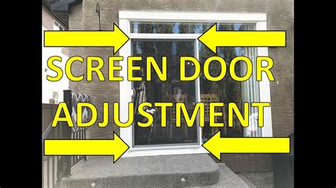 How To Adjust A Patio Screen Door For Smooth Sliding Youtube