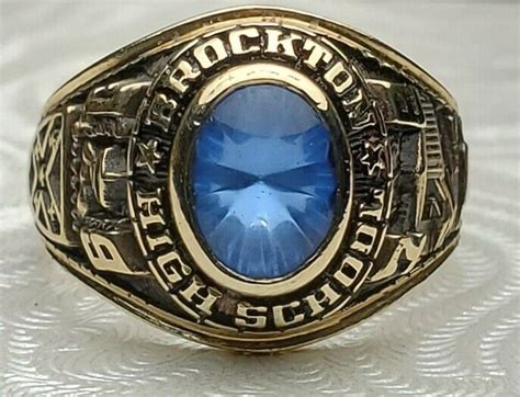 10k Yellow Gold Brockton High School Class Ring 1978 Size 55 417 Rare