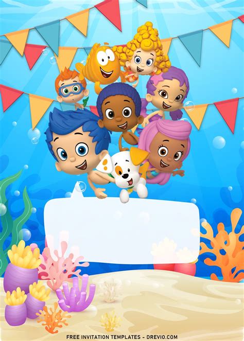 Free Printable Bubble Guppies Birthday Cards