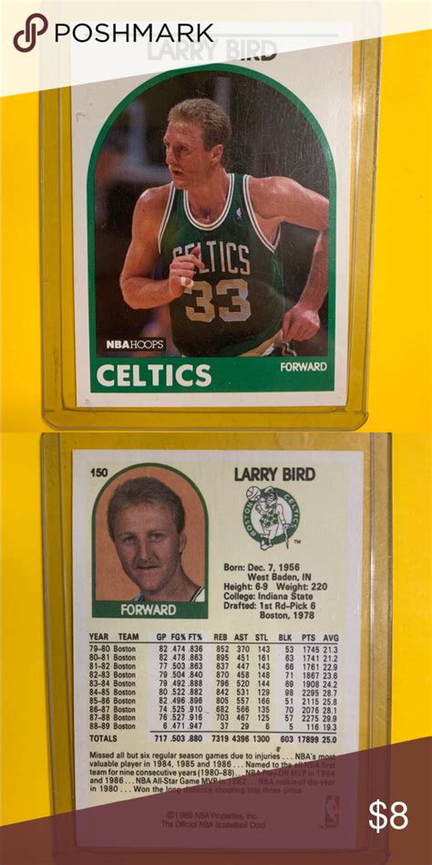 After all, any set in which guys like jordan, bird, magic, barkley, and other stars of the day appear will always bring up fond memories of the era. Larry Bird 1989 NBA Hoops Card Boston Celtics NBA | Larry bird, Boston celtics, Cards