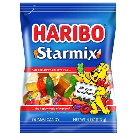 Haribo Starmix Gummi Candy 4oz Bag Gummy Candy Assortment Vareity Pack