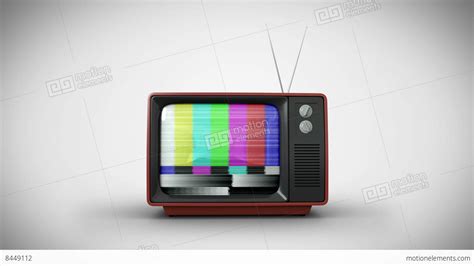 Old Fashioned Tv With Static Stock Animation 8449112
