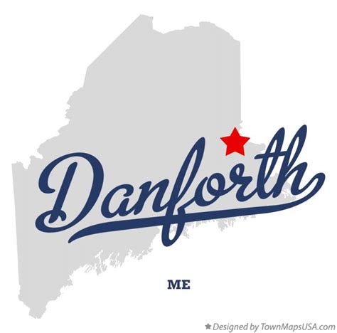 Map Of Danforth Me Maine