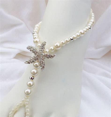 Pearl Starfish Barefoot Sandal Bridal Jewelry Beach Wedding Etsy