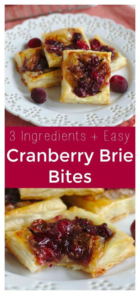 Cranberry Brie Bites Recipe Cranberry Recipes Quick And Easy