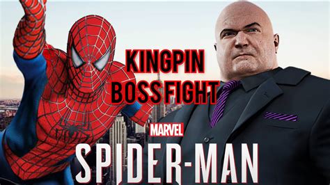 Spiderman Ps4 Kingpin Boss Fight With Sam Raimi Suit Youtube